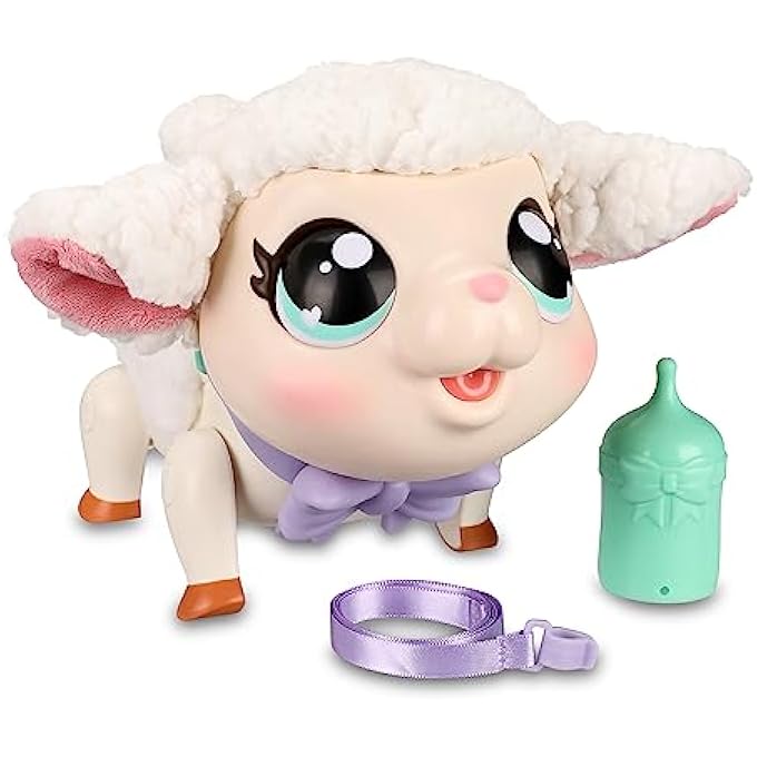 rayihni MY LITTLE LAMB SNOWIE, INTERACTIVE LAMB, INTERACTIVE PET FOR GROOMING WITH SOUNDS AND MOVEMENTS, TOY FOR WALKING, DANCING AND EATING, CHILDREN FROM 4 YEARS (LPK00010) - Image 1